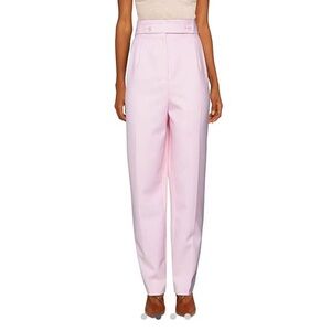 Burberry Light Pink High-Waist Straight Trousers